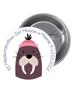 Przypinki buttony MORSY - XX MIĘDZYNARODOWY ZLOT MORSÓW W MIELNIE  znaczki badziki z grafiką