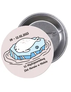 Przypinki buttony MORSY - XX MIĘDZYNARODOWY ZLOT MORSÓW W MIELNIE  znaczki badziki z grafiką