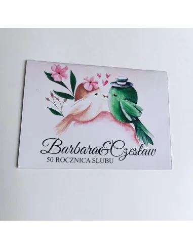 Personalizowane zaproszenie na 50 rodznicę ślubu PROJEKT GRATIS