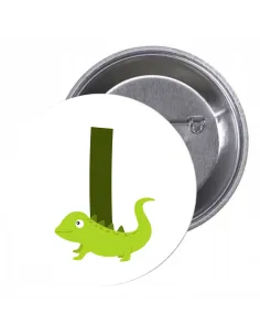 Przypinki buttony LITERKI DLA DZIECI  - I znaczki badziki z grafiką