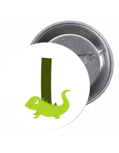 Przypinki buttony LITERKI DLA DZIECI  - I znaczki badziki z grafiką