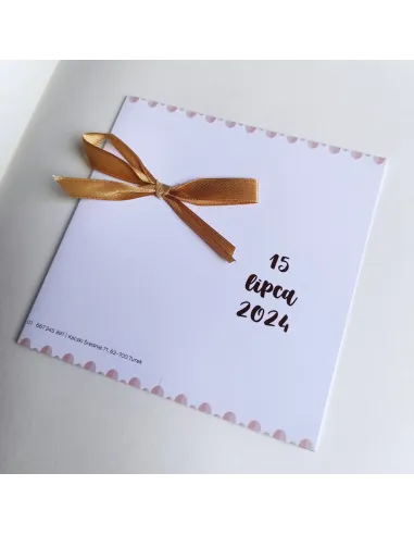 Personalizowane zaproszenie na chrzciny ze zdjęciem PROJEKT GRATIS