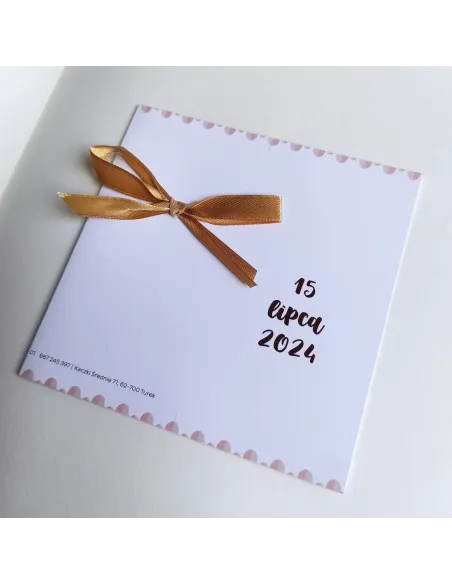 Personalizowane zaproszenie na chrzciny ze zdjęciem PROJEKT GRATIS