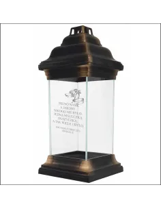 Personalizowany znicz kapliczka z grawerem dla CÓRKI z imieniem TWÓJ NAPIS