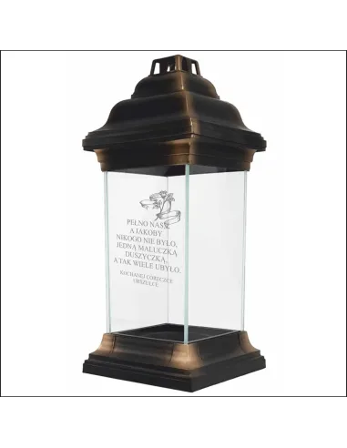 Personalizowany znicz kapliczka z grawerem dla CÓRKI z imieniem TWÓJ NAPIS