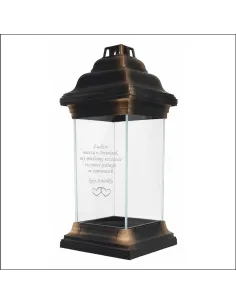 Personalizowany znicz kapliczka z grawerem DLA DZIECKA TWÓJ NAPIS