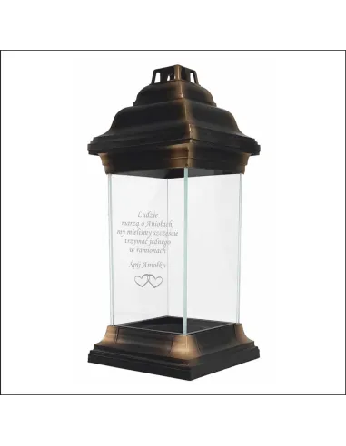 Personalizowany znicz kapliczka z grawerem DLA DZIECKA TWÓJ NAPIS