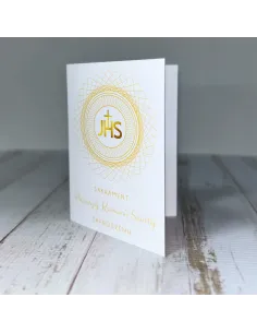 Zaproszenie na pierwszą komunię świętą zaproszenia komunijne personalizowane PROJEKT GRATIS