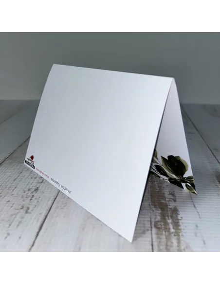 Personalizowane zaproszenie na Ślub Wesele zielone liście motyw roślinny