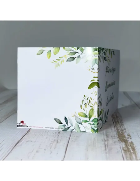 Eleganckie Zaproszenie na pierwszą komunię świętą zaproszenia komunijne motyw roślinny personalizacja PROJEKT GRATIS