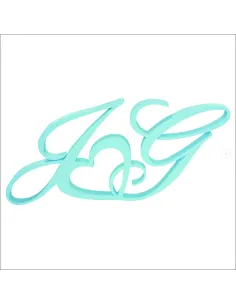 Ślubne imiona Młodej pary litery dekoracja 3d 40cm