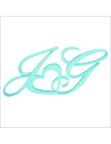 Ślubne imiona Młodej pary litery dekoracja 3d 40cm