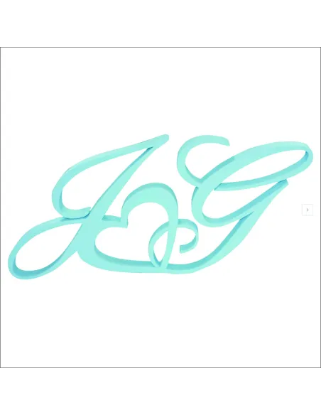 Ślubne imiona Młodej pary litery dekoracja 3d 40cm