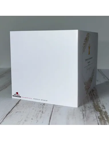 Eleganckie Zaproszenie na pierwszą komunię świętą zaproszenia komunijne personalizacja PROJEKT GRATIS
