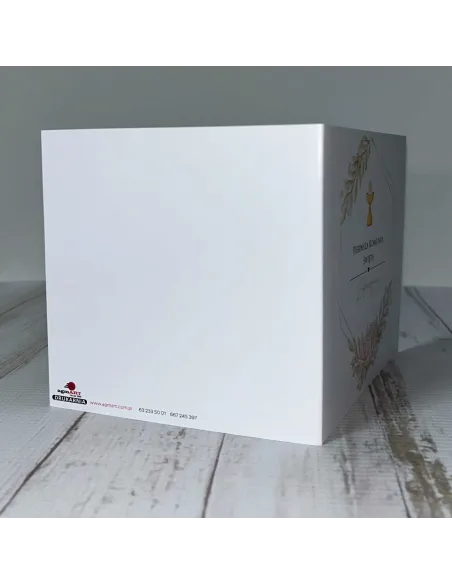 Eleganckie Zaproszenie na pierwszą komunię świętą zaproszenia komunijne personalizacja PROJEKT GRATIS