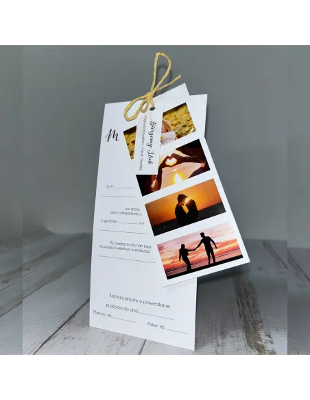 Personalizowane zaproszenie na Ślub Wesele zaproszenia weselne z waszymi zdjęciami minimalistyczne