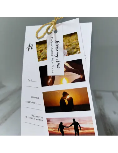 Personalizowane zaproszenie na Ślub Wesele zaproszenia weselne z waszymi zdjęciami minimalistyczne