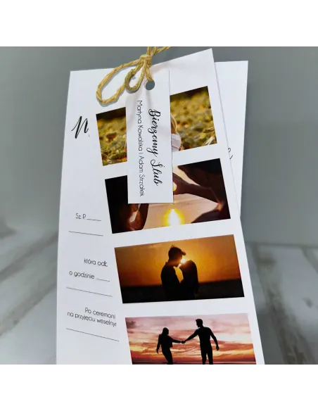 Personalizowane zaproszenie na Ślub Wesele zaproszenia weselne z waszymi zdjęciami minimalistyczne