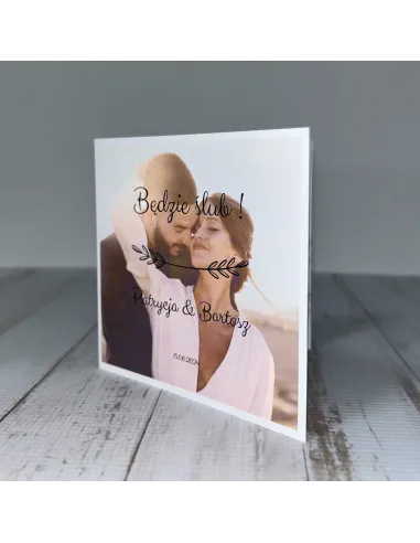 Eleganckie Personalizowane zaproszenie na Ślub Wesele zaproszenia weselne z waszym zdjęciem