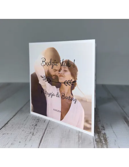 Eleganckie Personalizowane zaproszenie na Ślub Wesele zaproszenia weselne z waszym zdjęciem