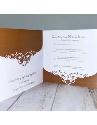 Eleganckie Personalizowane zaproszenie na Ślub Wesele zaproszenia weselne z waszym zdjęciem PROJEKT GRATIS