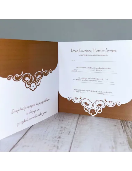 Eleganckie Personalizowane zaproszenie na Ślub Wesele zaproszenia weselne z waszym zdjęciem PROJEKT GRATIS