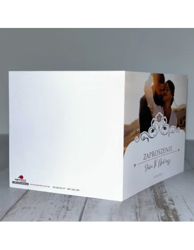 Eleganckie Personalizowane zaproszenie na Ślub Wesele zaproszenia weselne z waszym zdjęciem PROJEKT GRATIS