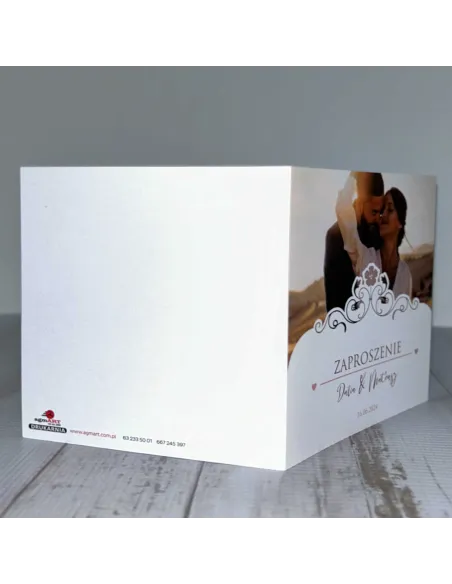 Eleganckie Personalizowane zaproszenie na Ślub Wesele zaproszenia weselne z waszym zdjęciem PROJEKT GRATIS