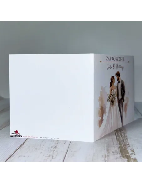 Eleganckie Personalizowane zaproszenie na Ślub Wesele zaproszenia weselne PARA MŁODA + PROJEKT GRATIS