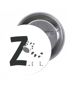 Przypinki buttony LITERKI DLA DZIECI  - Z znaczki badziki z grafiką