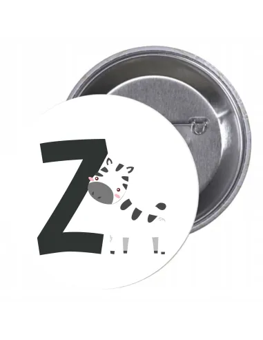 Przypinki buttony LITERKI DLA DZIECI  - Z znaczki badziki z grafiką