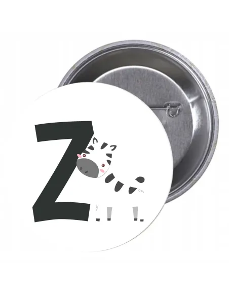 Przypinki buttony LITERKI DLA DZIECI  - Z znaczki badziki z grafiką