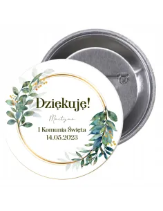 Przypinki buttony DZIĘKUJE!  I KOMUNIA ŚWIĘTA  znaczki badziki z grafiką