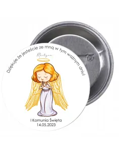 Przypinki buttony  I KOMUNIA ŚWIĘTA DZIĘKUJE, ŻE JESTEŚCIE ZE MNĄ W TYM WAŻNYM DNIU! znaczki badziki z grafiką