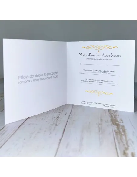 Eleganckie Personalizowane zaproszenie na Ślub Wesele zaproszenia ślubne minimalistyczne