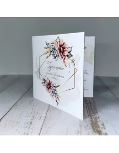 Eleganckie Personalizowane zaproszenie na Ślub Wesele zaproszenia ślubne motyw kwiatowy PROJEKT GRATIS