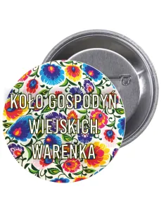 Przypinki buttony KOŁO GOSPODYŃ WIEJSKICH WARENKA  WARENKA znaczki badziki z grafiką