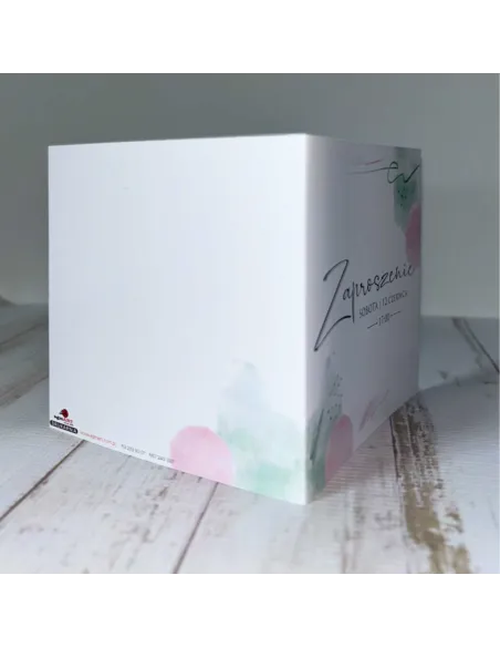 Eleganckie Personalizowane zaproszenie na Ślub Wesele zaproszenia ślubne zielono różowe