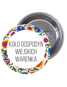 Przypinki buttony KOŁO GOSPODYŃ WIEJSKICH WARENKA  WARENKA znaczki badziki z grafiką