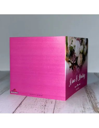 Eleganckie Personalizowane zaproszenie na Ślub Wesele zaproszenia ślubne RÓŻOWE + PROJEKT GRATIS