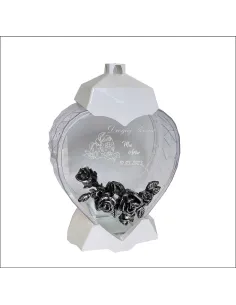 EKSKLUZYWNY ZNICZ kształt SERCE biały personalizowany GRAWER dla żony