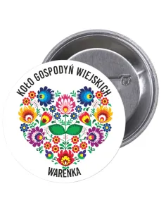 Przypinki buttony KOŁO GOSPODYŃ WIEJSKICH WARENKA  WARENKA znaczki badziki z grafiką