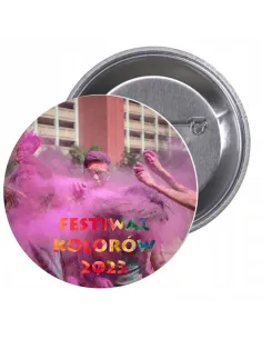 Przypinki buttony FESTIWAL KOLORÓW 2023 znaczki badziki z grafiką