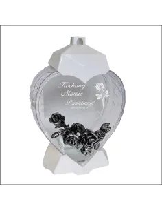 EKSKLUZYWNY ZNICZ kształt SERCE biały personalizowany GRAWER dla mamy