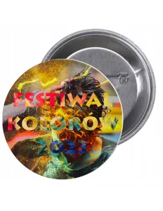 Przypinki buttony FESTIWAL KOLORÓW 2023 znaczki badziki z grafiką