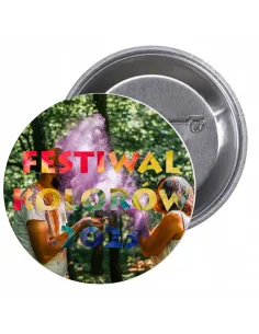 Przypinki buttony FESTIWAL KOLORÓW 2023 znaczki badziki z grafiką