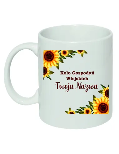 Kubek ceramiczny Koło Gospodyń Wiejskich nadruk KGW twoja miejscowości