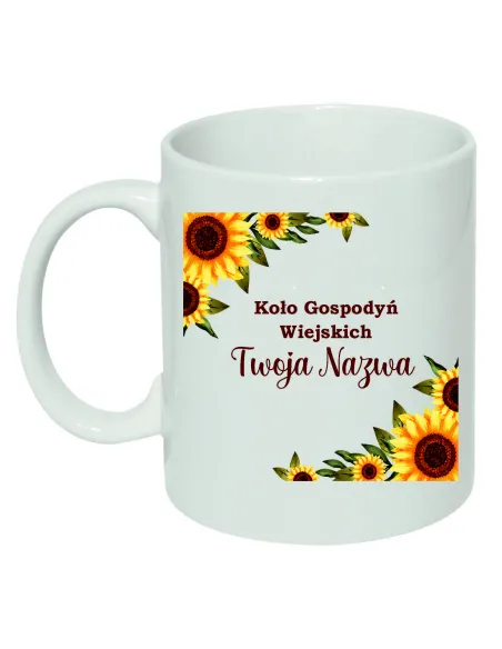 Kubek ceramiczny Koło Gospodyń Wiejskich nadruk KGW twoja miejscowości