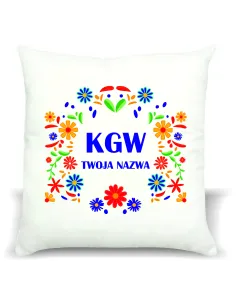 FOTO PODUSZKA koło gospodyń wiejskich KGW + twój tekst grafika nazwa