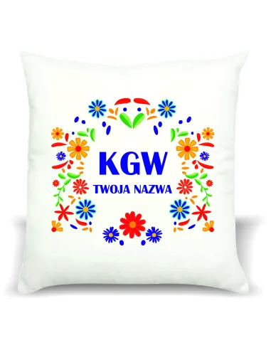 FOTO PODUSZKA koło gospodyń wiejskich KGW + twój tekst grafika nazwa